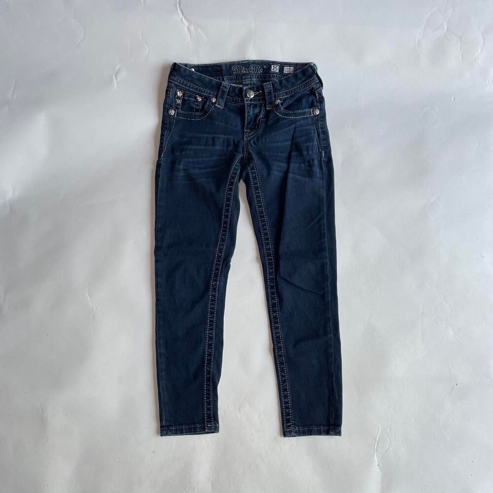 womens miss me skinny leg cropped denim jeans size 25 / xs